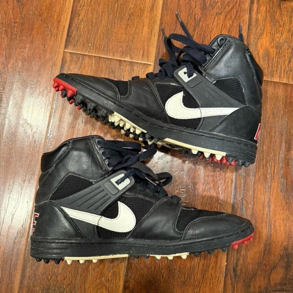Vintage 80s Nike Pro Football Cleats High Top Sneakers - Picture 3 of 7